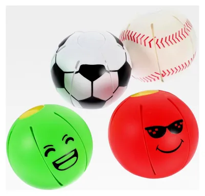 Produktbild von 4 Stück elastische Hundespielzeugbälle aus robustem Material, bissfestes Kauspielzeug für drinnen und draußen, interaktives Beschäftigungsspielzeug für Welpen und aggressive Kauer