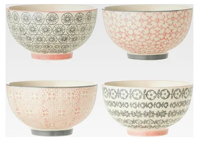 Produktbild von Schalen Cécile, rosa grau, Keramik, 4-teilig