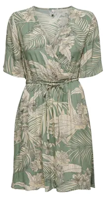 Produktbild von ONLY Damen Onlpalina Life 2/4 Wrap Dress Ptm Wickelkleid, Grün, S EU