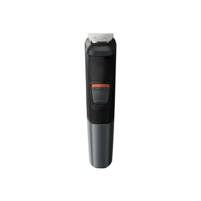 Zdjęcie produktu dla Philips MULTIGROOM Series 5000 MG5720/15 9 w 1, twarz i włosy, Czarny, Szary, Prostokąt, Broda, Ucho, Brew, Wąsy, Nos, Stal nierdzewna, AC/Bateria, 80 min
