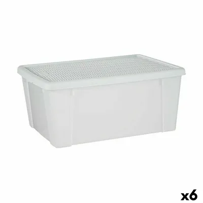 Obrázek produktu pro Úložný box s víkem Stefanplast Elegance Bílý plast 29 x 17 x 39 cm (6 kusů)