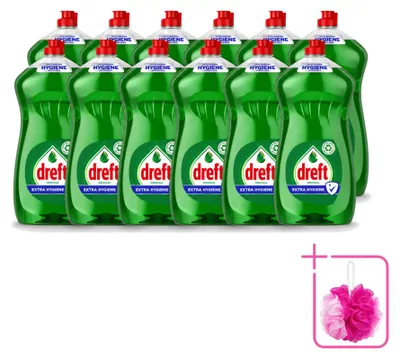 Produktbild von 12 x Dreft Original Extra Hygiëne Spülmittel - 1,2 l - Sparpackung - 12 Stücke