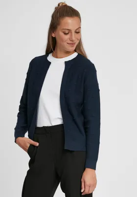 Produktbild von OXMO OXKalotta Damen Strickjacke Feinstrick Cardigan Strickcardigan