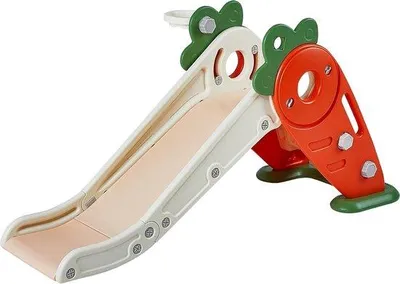 Produktbild von Kinderfun-Slide mit Basketball-Hocheimer - max. 40 kg Spielgerät für 1-12 Jahre - innen- und außenverwendbar - 133 x ... mit Auslaufstufe