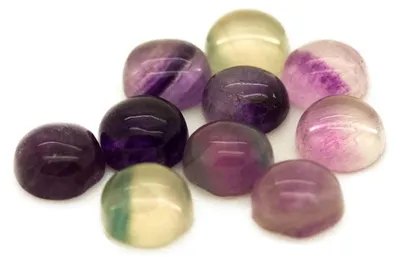 Produktbild von 1 Natürlicher Fluorit Cabochon, 6mm