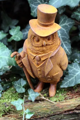 Immagine prodotto di Statua da giardino Signor Gufo Ruggine