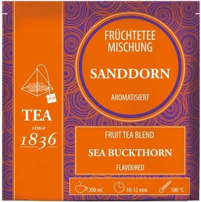 Produktbild von Früchteteemischung Sanddorn aromatisiert 50 Pyramidenbeutel im Sachet à 4 g