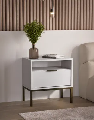 Produktbild von Nachttisch Austin - moderner Nachtschrank mit Schublade & Ablage, ideal fürs Schlafzimmer