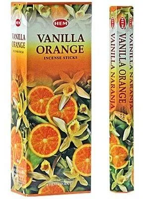 Räucherstäbchen Vanille Orange, 6 Packungen, 120 Stück