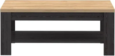 Immagine prodotto di Tavolino - Rettangolare - Rovere nero e rovere beige - BOHOL - L 100 x P 60 x H 45,7 cm - 2 ripiani