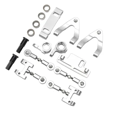 Image de RC Upper Lower Arm Steering Cup Set,RC Steering Cup Hex Adapter Set,Metal Upper Lower Swing Arm Steering Cup Set,RC Metal Accessories Set,RC Metal Accessories Set for WPL D12,RC Metal Accessories Kit for WPL D12