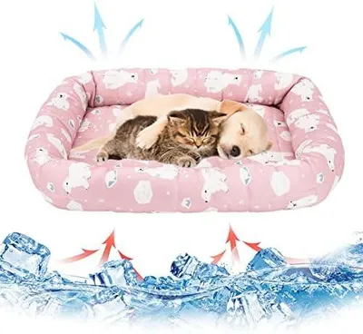 Produktbild von Gukasxi Haustier Kühlmatte Kühlend Decke für Sommer, Katzen Kühlbettchen Selbstkühlende Matte Waschbar Kühlpad, Haustier Eismatte Kühlkissen Für Haustiere Katze Hamster Chinchilla Meerschweinchen | Selbstkühlende Matte Waschbar Kühlpad, Haustier Eismatte Kühlkissen Katzen Kühlbettchen Kühlmatte für Kleintiere