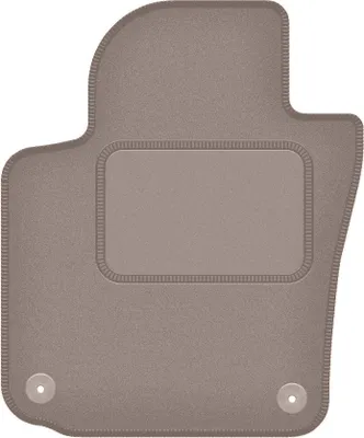 Produktbild von Fahrerfußmatte Velours beige passend für Volkswagen Golf VI (2011-2016, Cabrio) – mit Befestigungen – passgenau