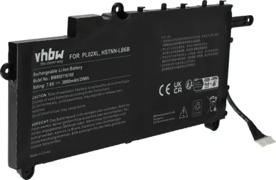 Produktbild von vhbw Akku kompatibel mit HP Pavilion 11-N055ND, 11-N052NB, 11-N051SR, 11-N051NB, 11-N055NR, 11-N050SR, 11-N050SN Notebook (3800 mAh, 7,6 V, Li-Ion)