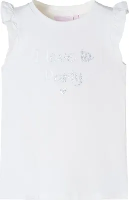Produktbild von Kinder-T-Shirt mit Rüschenärmeln Weiß 104