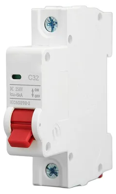 Produktbild von Leistungsschalter 1P DC 250V MCB 32A DIN-Schienenmontage-Schutzschalter 6000A Schaltleistung