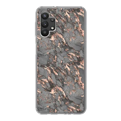 Produktbild von MuchoWow® Handyhülle Schutzhülle Hülle für Samsung Galaxy A32 5G Marmor - Rose - Grau - Muster Silikon Softcase Handy Hülle - Softcase