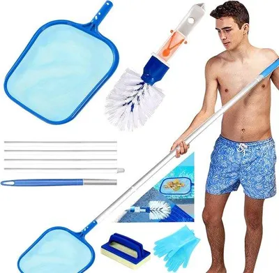 Produktbild von Feines Schwimmbad-Schepnet mit verstellbarer Stange