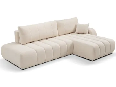 Zdjęcie produktu dla Sofa narożna 276 cm biała Lambi 8 Vero LN04