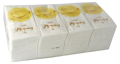 Immagine prodotto di 250 tovaglioli a 3 veli con piegatura 1/8 33 cm x 33 cm "Buongiorno"