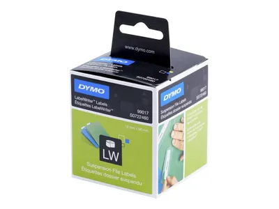 Obrázek produktu pro DYMO LW štítky na závěsné pořadače, bílý papír, 50x12mm, Bílá, Samolepicí štítek, Papír, Permanentní, Obdélník, LabelWriter