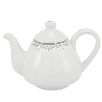 Obrázok produktu pre Kanvica na kávu, 1,20 l, český porcelán, HyggeLine, sivá, Leander Bez monogramu.
