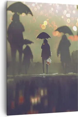 Produktbild von Bild auf Leinwand - Leinwandbild - Einteilig - Straße Regen Wasser - 70x100cm - Wand Bild - Wanddeko - Wandbilder - Leinwanddruck - Wanddekoration - Leinwand bilder - Wandbild - PA70x100-3885