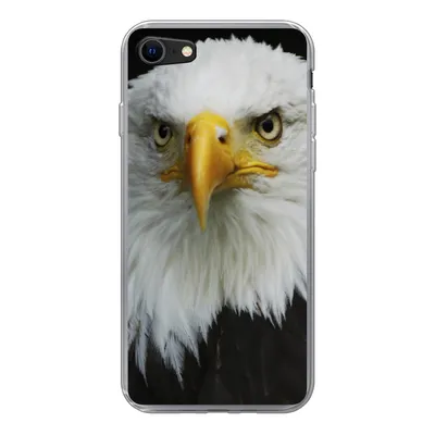Produktbild von MuchoWow® Handyhülle Schutzhülle Hülle für iPhone SE 2022 Adler - Schwarz - Weiß Silikon Softcase Handy Hülle - Schutzhülle