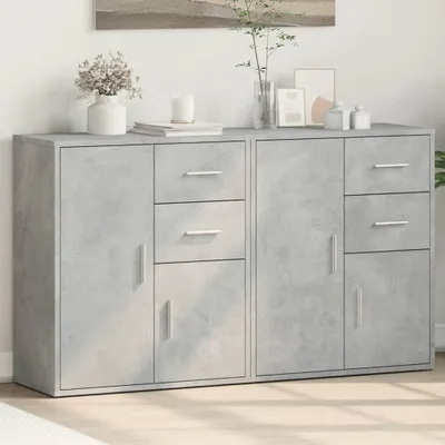 Obrázek produktu pro vidaXL Příborníky 2 ks. Betonově šedé 60x31x70 cm materiál na bázi dřeva