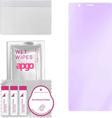 Produktbild von apgo Hybrid Schutzglas, kompatibel mit Sony Xperia 5, Anti-Blue, 9H Härte, toller Ersatz für Hartglas, kratzfester Displayschutzglas, Displayschutz, Full Glue