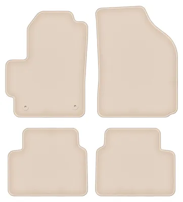 Produktbild von DURBAN Beige Velours-Fußmatten-Set für Chevrolet Matiz Schrägheck (2004-2009)