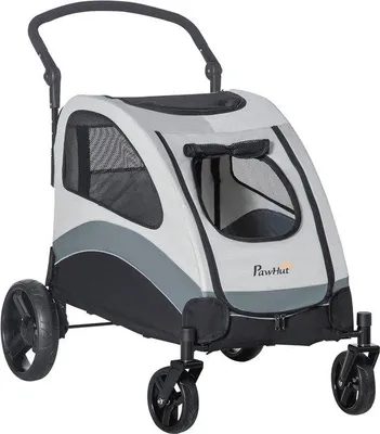 Image de Poussettes pour chiens et chats, pliables, bien ventilées, pour chiens de petite et moyenne taille