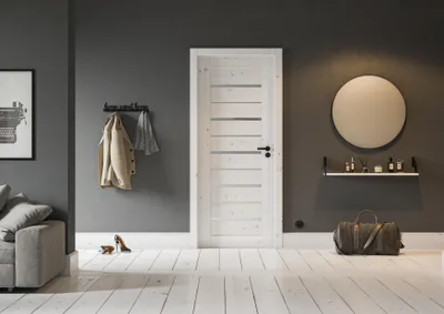 Immagine prodotto di DH29 Maniglia per porta, organica, piastra rotonda, struttura nera