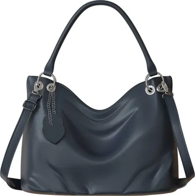 Produktbild von Damen Handtasche Shopper City Umhänge Tasche Veganes-Leder Elegant 30617 Dark Blue