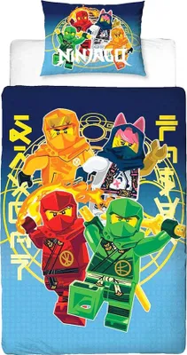 Image de Lego Ninjago - Parure de lit, réversible TC170 (lit simple) (Multicolore)