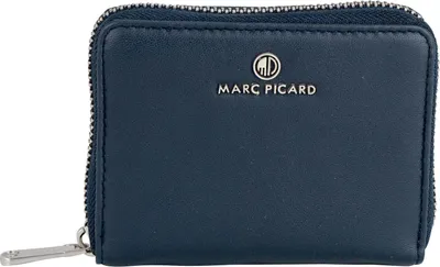 Productafbeelding van Marc Picard Leer portemonnee Maremma Zip Wallet Navy donkerblauw