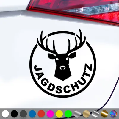 Produktbild von PantherPixel Jagdschutz Aufkleber Förster Jäger Jagdaufsicht Sticker Auto Geschenkidee Farbe Schwarz
