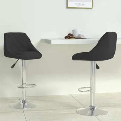 Image de Maison Exclusive - Lot de 2 tabourets de bar en velours noir