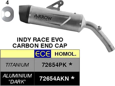 Obrázek produktu pro ARROW Indy Race Evo titanový výfuk s koncovkou pro Voge Valico 900dsx