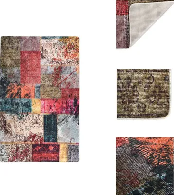 Produktbild von vidaXL Teppich Waschbar Patchwork 160x230 cm Mehrfarbig Rutschfest -  Teppiche