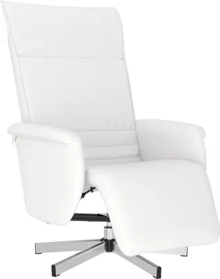 Immagine prodotto di vidaXL Poltrona relax con poggiapiedi in Pelle finta bianca