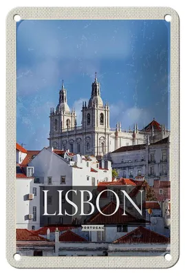 Produktbild von Blechschild Reise 12x18cm Lisbon Portugal Architektur Reiseziel Schild