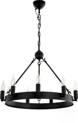 Produktbild von Kronleuchter Crafdeco - Schwarz Modernes Design Elegante Pendelleuchte für Wohnzimmer Esszimmerlampe Büro Stilvolles Hängeleuchte