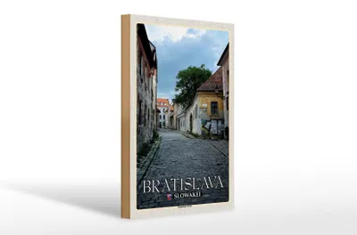 Produktbild von Holzschild Reise 20x30cm Bratislava Slowakei Kapitulska Straße