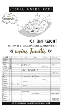 Produktbild von Visual Words Familienplaner 2027