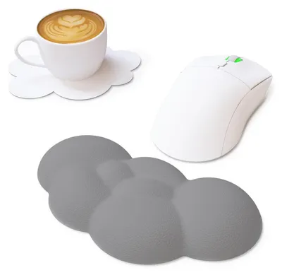 Zdjęcie produktu dla Ergonomiczna podkładka pod nadgarstek do myszy i klawiatury z podkładką, kolor szary