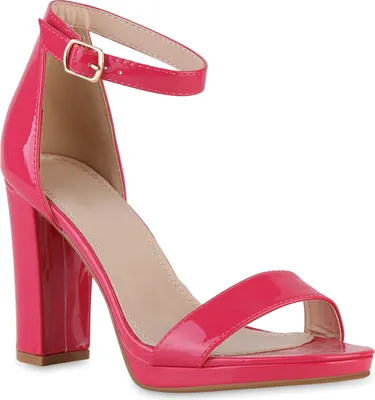 Produktbild von VAN HILL Damen Klassische Sandaletten Blockabsatz Absatz-Schuhe 839444, Farbe: Fuchsia, Größe: 36