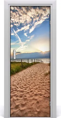 Produktbild von Tulup Türaufkleber 75x205 cm Dekorative Aufkleber Selbstklebend Wasserdichte Tapete Abnehmbar Schlafzimmer Wohnzimmer Wohnkultur - Weg zum Strand