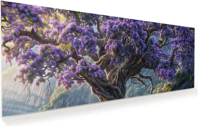 Produktbild von Glasbild 150x60cm in XXL für Wohnzimmer, Schlafzimmer Motiv Magischer Baum