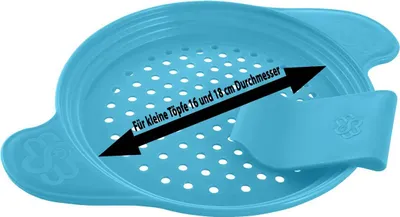 Produktbild von Spätzlereibe Sieb Spätzlepresse Spätzlehobel Spätzlebrett Aufsatz rund Spätzle  EISBLAU